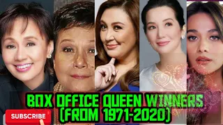 BOX OFFICE QUEEN WINNERS FROM 1971-2020/BOX OFFICE ENTERTAINMENT AWARDS