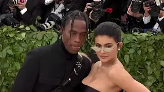 Kylie Jenner and Travis Scott on the red carpet for the MET Costume Institute Gala