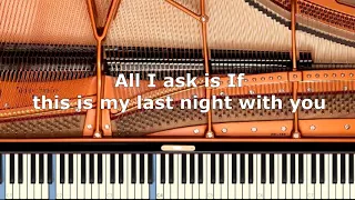 Adele - All I ask - Piano Karaoke (LOWER KEY) / Sing Along / Cover with Lyrics