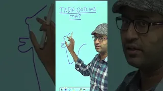 How to Draw India Outline Map in 20 Seconds by Amit Garg sir #Shorts #YTShorts