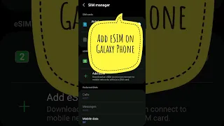 Add eSIM on your Galaxy phone #galaxystation #samsung #esim #s21ultra #shorts