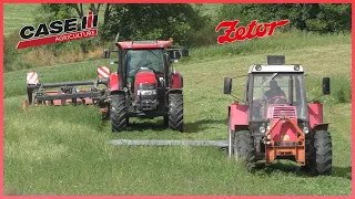 🌿2. Seč Vojtěšky ve svahu⛰️(2022) | Zetor Crystal 12045, Case IH Maxxum 140