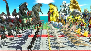 Dark Monster War - Team Dark Godzilla 2014 x Venom Godzilla VS Team Yellow Godzilla x Mechagodzilla