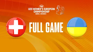 Full Basketball Game | Switzerland v Ukraine | FIBA U20 Women's European Championship 2022 - Div. B