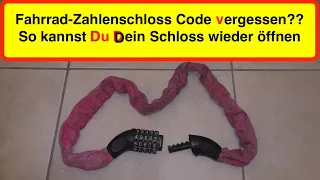Fahrrad-Zahlenschloss öffnen Code vergessen?open the combination lock/Schloss knacken/Bike Lock open
