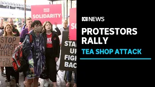 Protestors have rallied outside an Adelaide tea shop where a woman was assaulted | ABC News