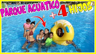 VAMOS AL PARQUE ACUÁTICO CON NUESTROS CUATRO HIJOS | Familia Amiguindy