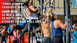 "Free Agent" CrossFit WOD | 200m Run + Wall Balls + Kettlebell Swings + Chest to Bar Pull Ups