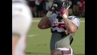 Brian Cushing throws blocker with one hang and gets to the quarterback easy