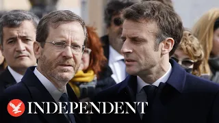 Watch again: Emmanuel Macron meets with Israeli president Herzog as two more Hamas hostages released