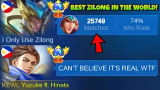 I Met 25K Matches World Best Zilong in Rank | He Challenge me 1v1 = Who Win? (Not Clickbait)