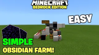 1.18 EASY OBSIDIAN FARM TUTORIAL IN MINECRAFT BEDROCK (MCPE, XBOX, PS4, PS5, SWITCH, WINDOWS 10)