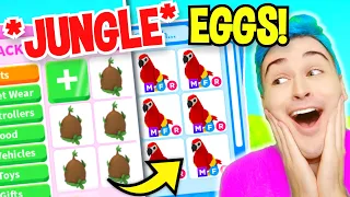 HATCHING 100 *JUNGLE EGGS* In Adopt Me!! The RAREST EXPENSIVE UNBOXING With INSANE LUCK!! (Roblox)