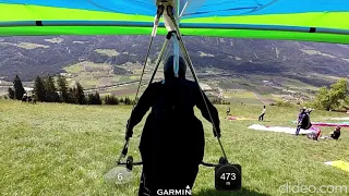 Hang gliding. First time mountain launch.