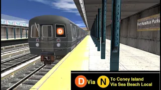 Trainz A New Era: NYCT (D) Norwood-205 Street To Coney Island Via Sea Beach Local (Midday G.O)