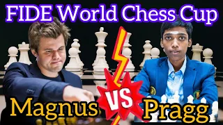 Praggnanandhaa vs Carlsen |FIDE World Cup Finals 2023 | Tie Breaker | Pragg vs Magnus  #chess