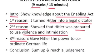 Chancellor to Dictator - exam questions