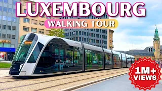 🇱🇺 Luxembourg The Richest City in The World - Walking Tour / 4k 60fps HDR