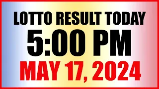 Lotto Result Today 5pm May 17, 2024 Swertres Ez2 Pcso