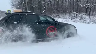 BMW x5 e53 (4.8is) in snow. Маленькие покатушки в снегу.