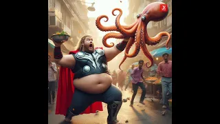 Fat Superheroes catch Octopus 💥 Avengers - All Marvel Characters #avengers #shorts #marvel