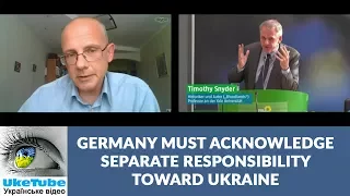 Snyder speech on Germany's responsibility toward Ukraine was historic