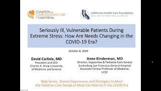 Webinar — Seriously Ill, Vulnerable Patients: How Needs Are Changing with COVID-19 (10/8/2020)