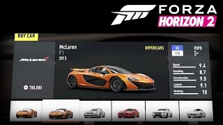 Forza Horizon 2 ALL CARS w/ STATS RETAIL NO DLC NO BONUS