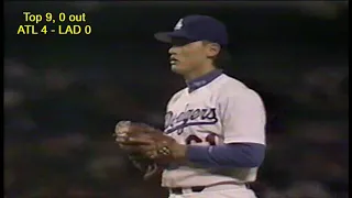 Atlanta Braves at Los Angeles Dodgers 1994 04 08 last inning Kent Mercker no hitter Chan Ho Park