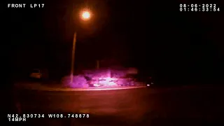 Lander Police Department Dashcam Footage of Bear In City Limits