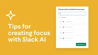 Tips for creating focus with Slack AI