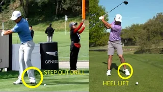 Xander Schaufelle Golf Swing Drill - Step Out & Lift Heel