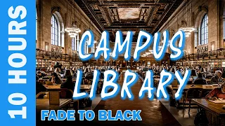 🎧 10 HOURS CAMPUS LIBRARY || deep focus library ambience for learning and studying || NO MUSIC