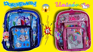 doraemon smart stationery kit vs unicorn smart stationery kit - doraemon pencil box, unicorn colour