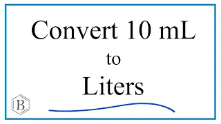 Convert 10mL to L  (10 milliliters to Liters)