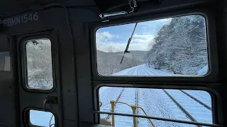 Switcher in the Snow: A Cab Ride in an RBMN Switch Engine Through the Lehigh Gorge