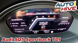 Tachovideo Audi SQ5 Sportback TDI  0-100 kmh kph 0-60 mph Beschleunigung Acceleration