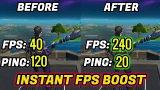 BOOST FPS IN FORTNITE INSTANTLY chapter 2 season 3