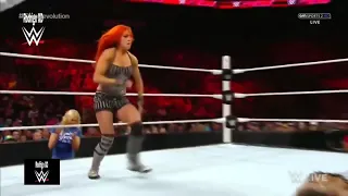 Becky Lynch  High Leg Drop on Naomi