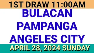 STL - BULACAN,PAMPANGA,ANGELES CITY April 28, 2024 1ST DRAW RESULT