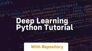 deep learning python tutorial