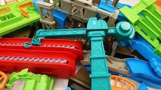 Satisfying Building Tracks Marble Run ASMR Train Tunnel and Crane