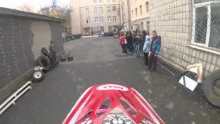 Anton Beskier stunriding show in collage! | ДВНЗ "КТЕК" НТУ Выступление станрайдеров!