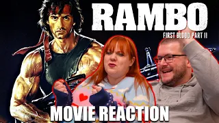 Rambo First Blood Part II (1985) Wife's First Time Watching Movie Reaction & Commentary