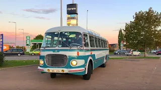 (4K) Autobus ŠKODA 706 RTO LUX - jízda dálkovým autokarem z roku 1962