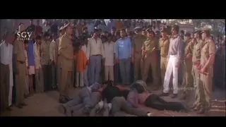 Thriller Manju Encounters Murderers In Public | Police No. 1 Kannada Movie Scene | Abhijith