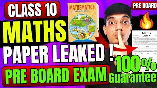 Maths Paper Leaked Preboard Class 10 🤯 | Class10 Maths important questions | Maths questions exphub