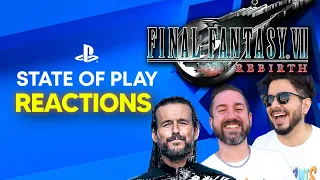 Final Fantasy VII Rebirth PlayStation State of Play Kinda Funny Live Reactions