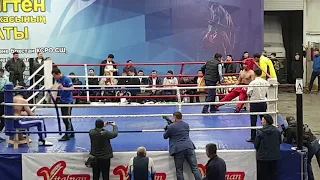 Акбар Таиров vs Фазлиддин Сафаров. Чемпионат Казахстана по Кикбоксингу 2019 г. Город Костанай, Финал