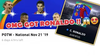 Pes 2020 Mobile - POTW National Nov 21'19 Pack Opening x3 - Got Ronaldo!